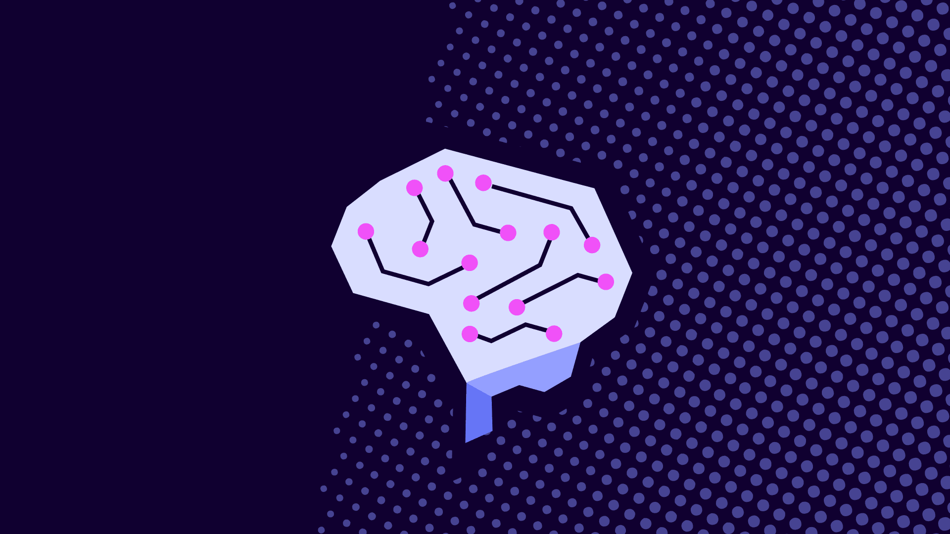 a graphic showing a AI brain